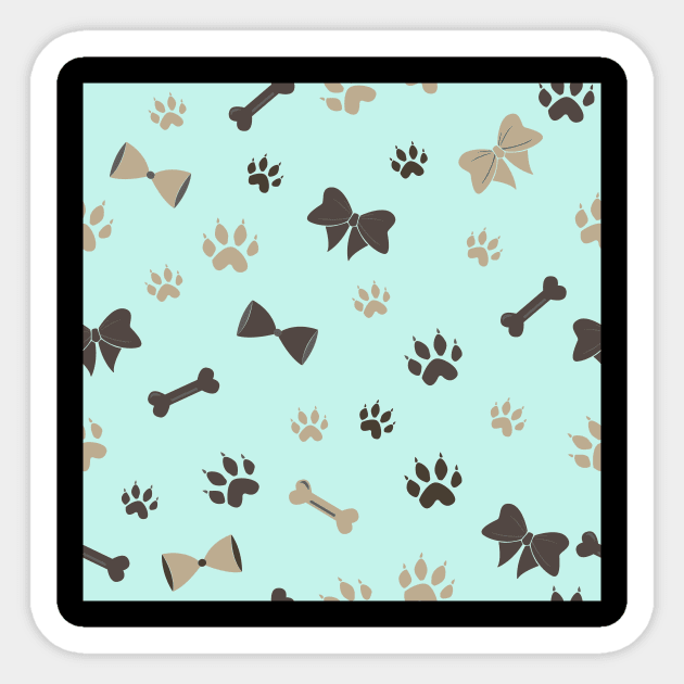 Paw Pattern Sticker by Creative Meadows